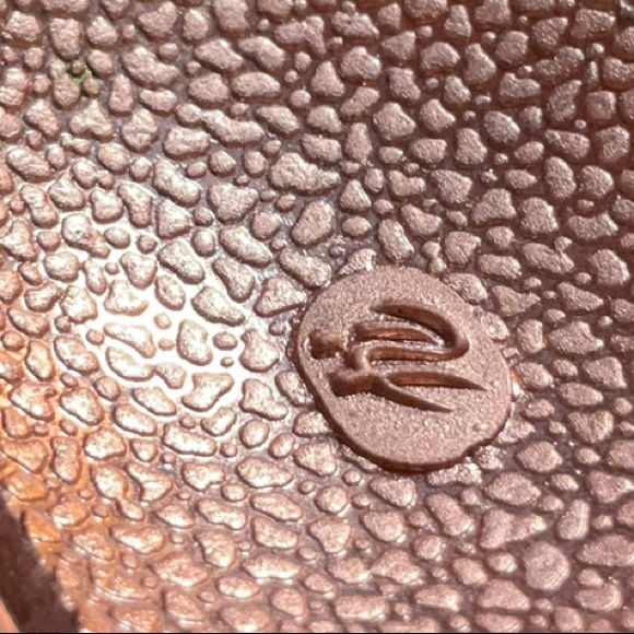 Signed Copper Tone and Blue Enamel Clamp Close Bracelet Grapes Motif - Picture 11 of 13